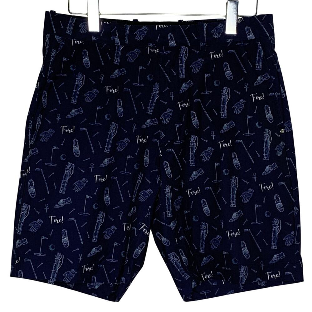 Polo Ralph Lauren RLX Golf Shorts 32 Novelty Fore Navy Water Repellent Active